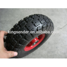 the flat free pu foam wheel Size 410/350-4